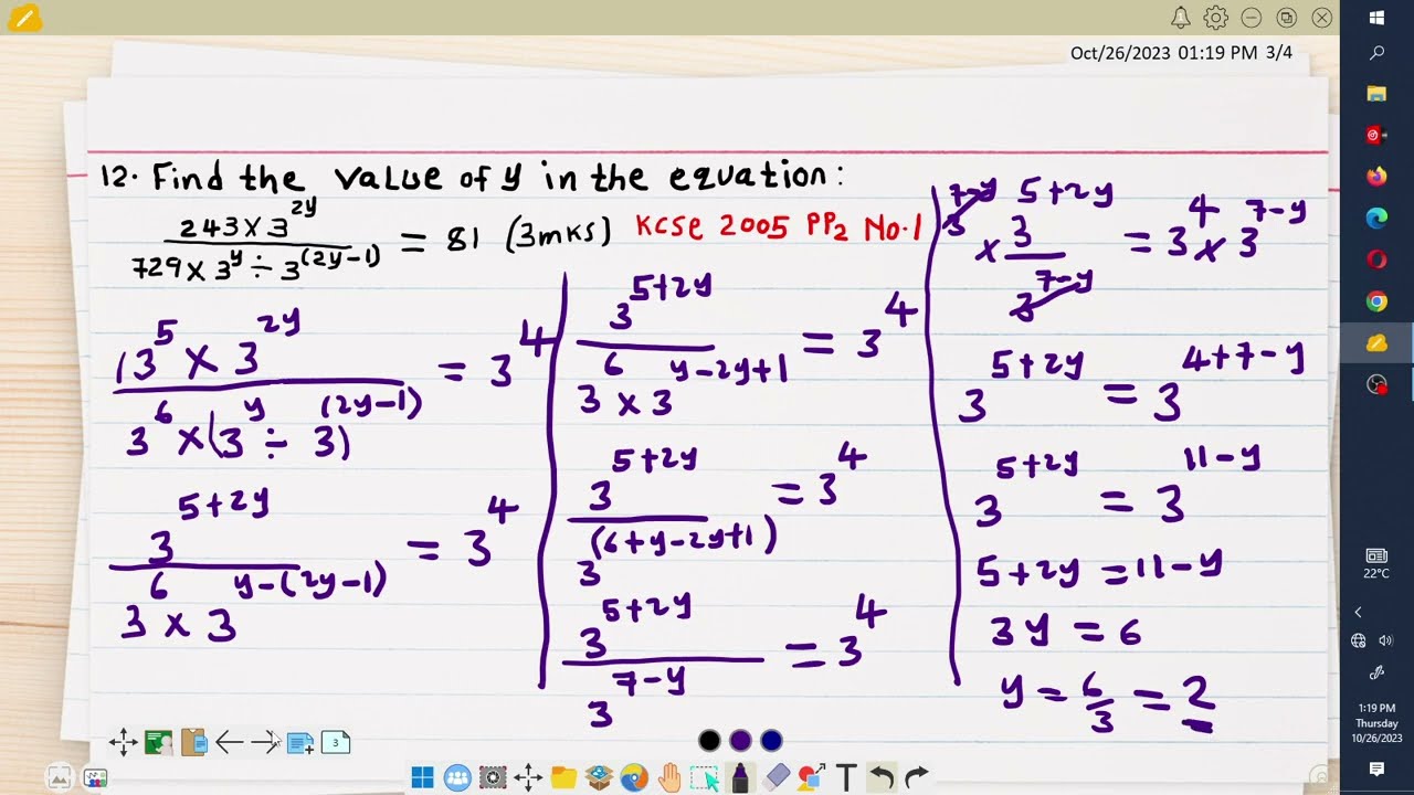 MATH : FORM 2 : INDICES: LESSON 3