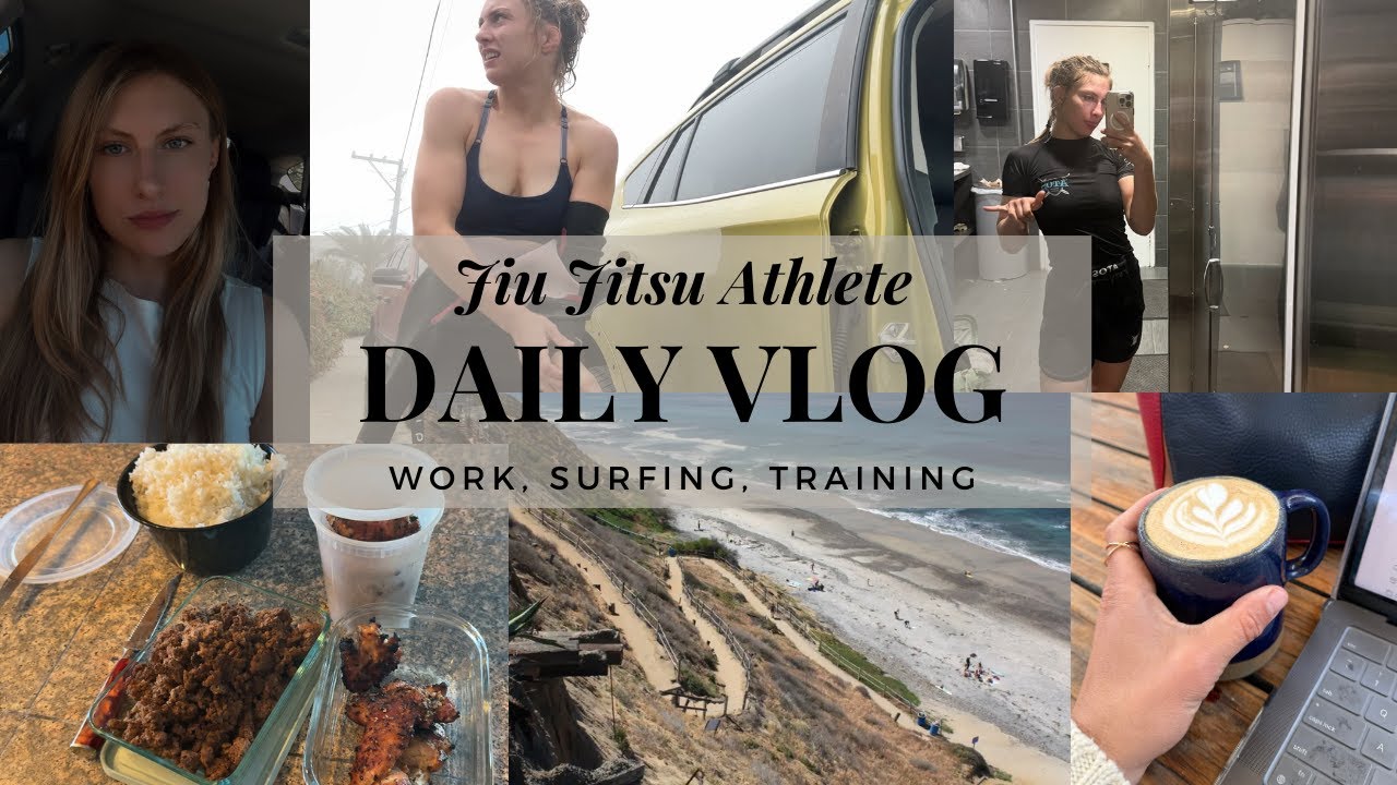 Jiu Jitsu Athlete Day in the Life (work, surf, train)