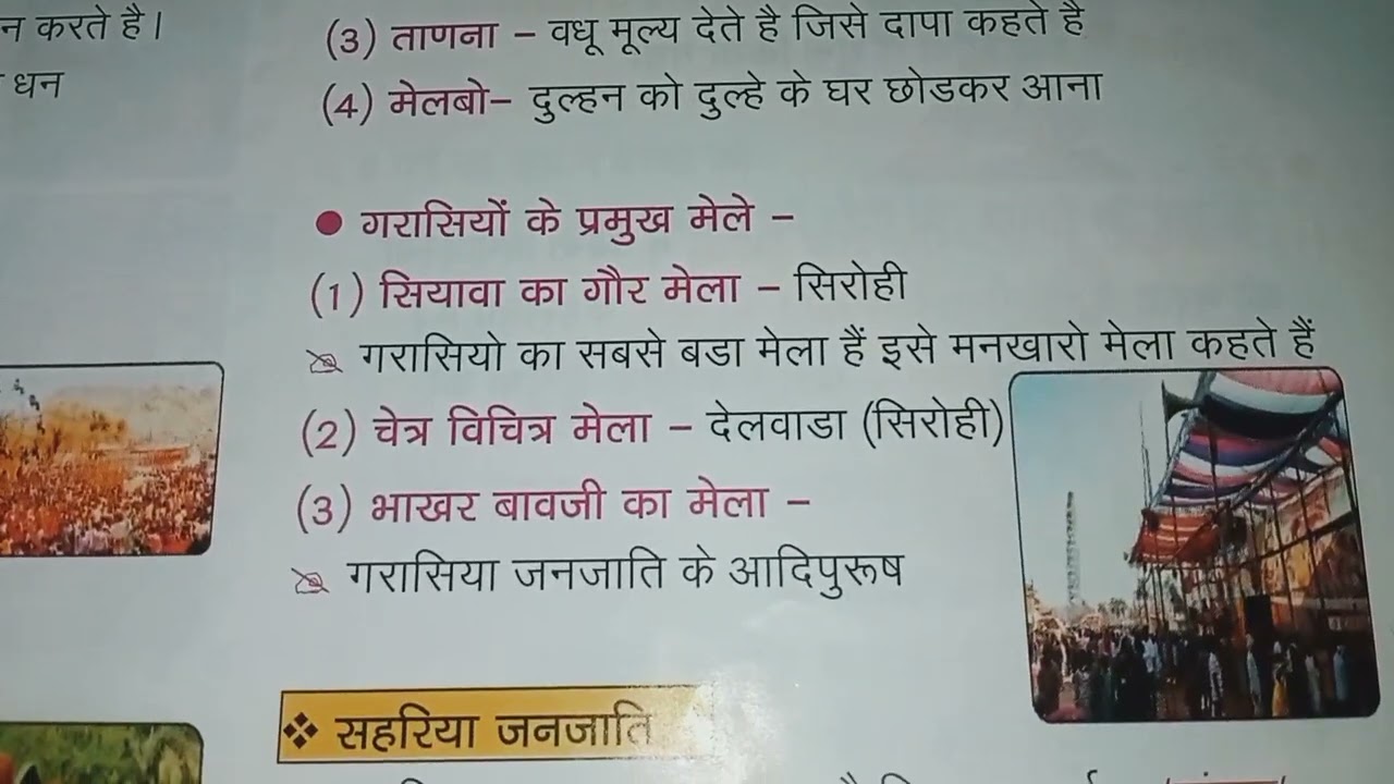 राजस्थान की जनजातियाँ महत्वपूर्ण प्रश्न 💯📚