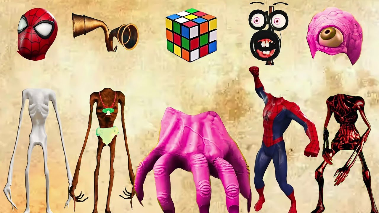 WRONG HEADS SIREN HEAD POOP, SIREN HEAD HOUSE, SIREN HEAD BRAIN EYE, SIREN HEAD OCTOPUS, SIREN HEAD