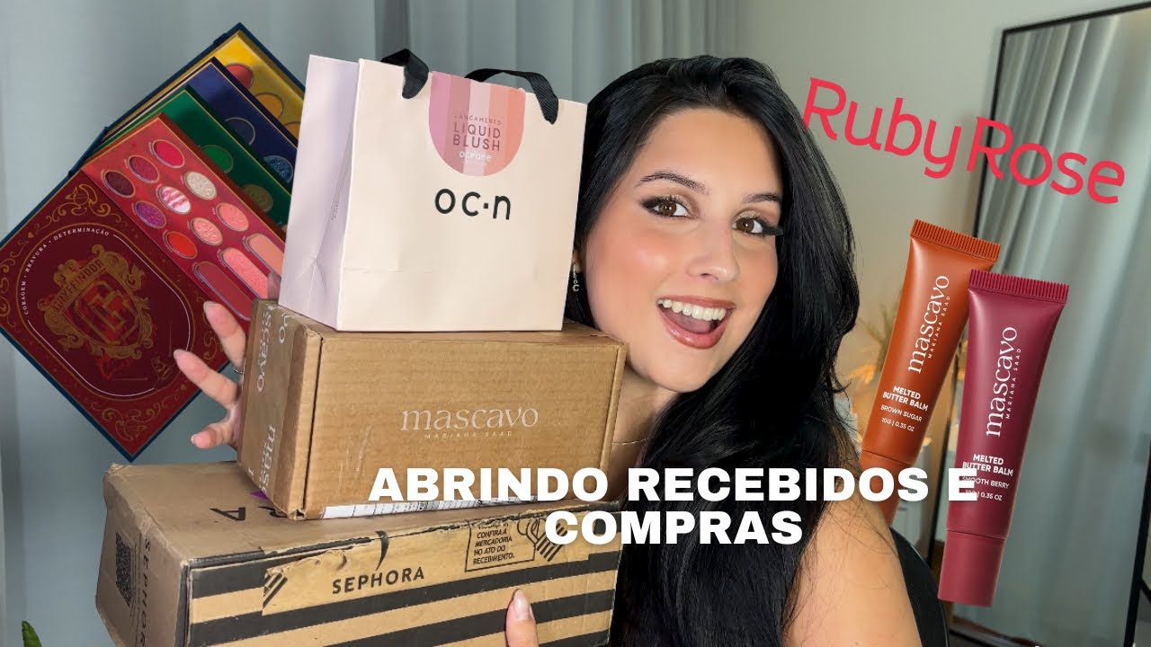 &uacute;ltimas compras e recebidos de maquiagem | Ruby Rose, mascavo, fenty beauty, benefit&hellip;