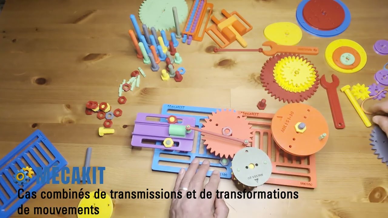 Combinaison : Piston, poulies et engrenage