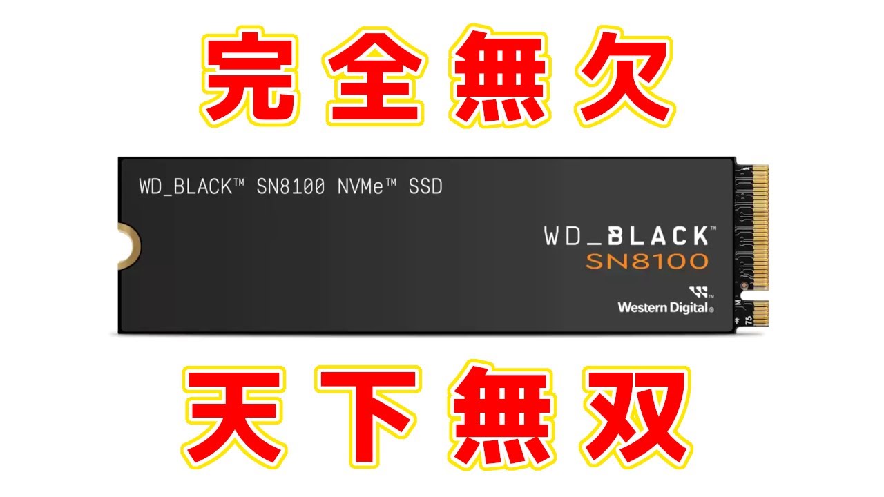 待望のGen5ハイエンドSSDが最強すぎたかもしれない。Western Digital WD Black SN8100(2TB)性能レビュー
