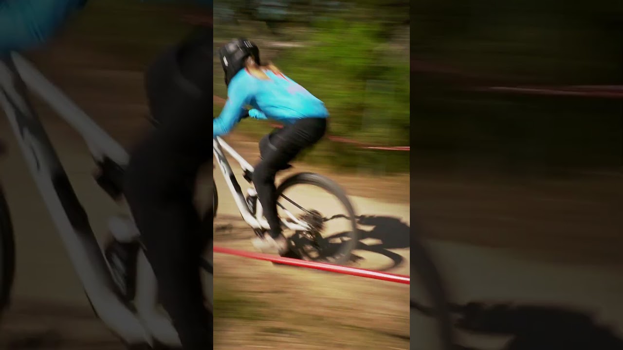 Cody Kelley showing all out speed at Sea Otter DH race 