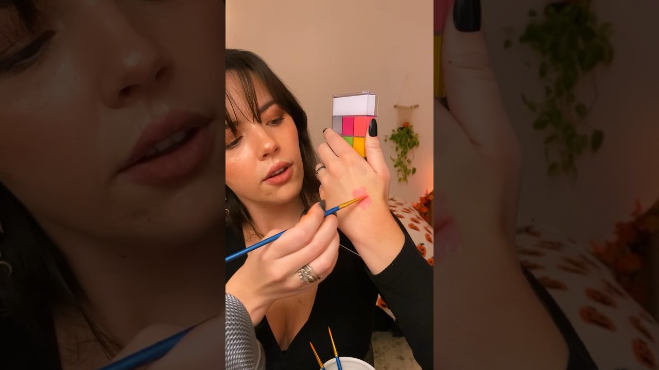 ASMR Painting a Butterfly onto Your Face 🦋🎃🧡 #asmr