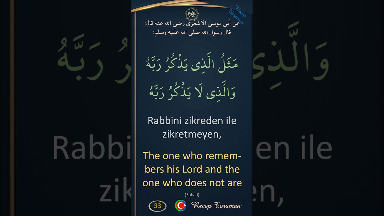 Allahı zikretmek hadisi / arap&ccedil;a 40 hadis ezberle