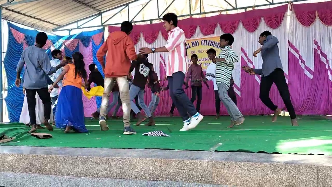 PM SHRI ZPHSchool Hussenapuram Annual day celebration chekka bajana dance performance 