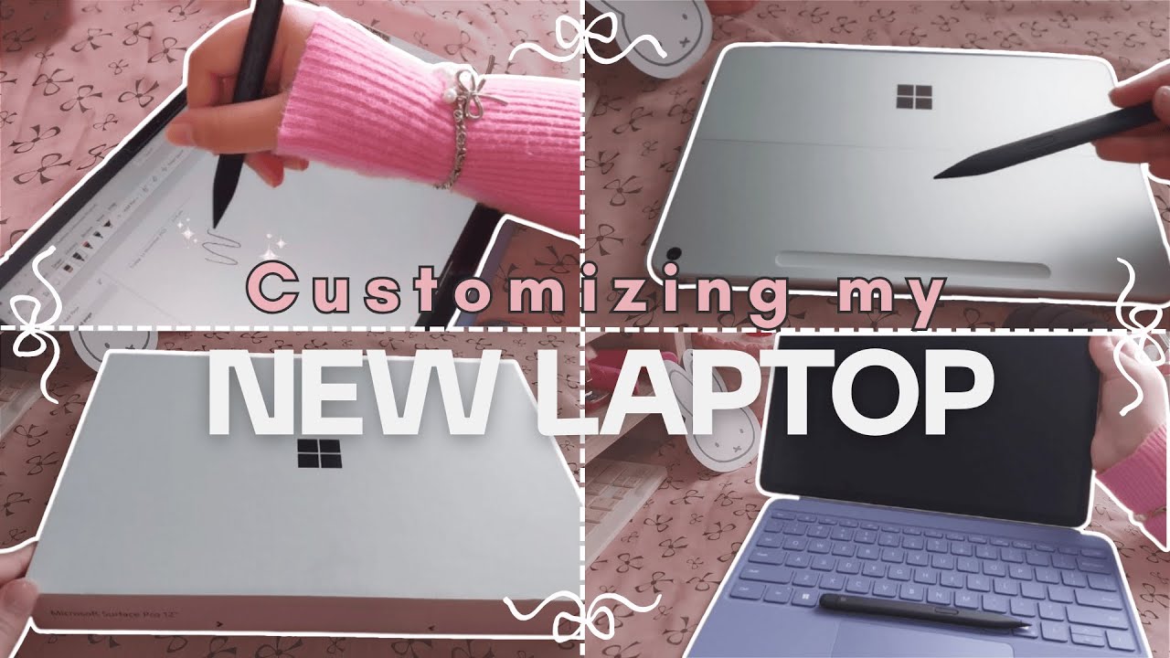 🌸 CUSTOMIZING MICROSOFT SURFACE PRO┃AESTHETIC LAPTOP CUSTOMIZATION 🌸