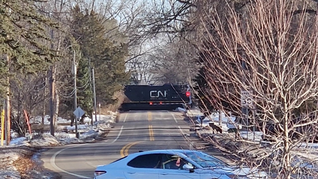 57 Let's Watch A CN Train Cross Northwest Avenue From The Eagle Brook Church White Bear Lake Campus