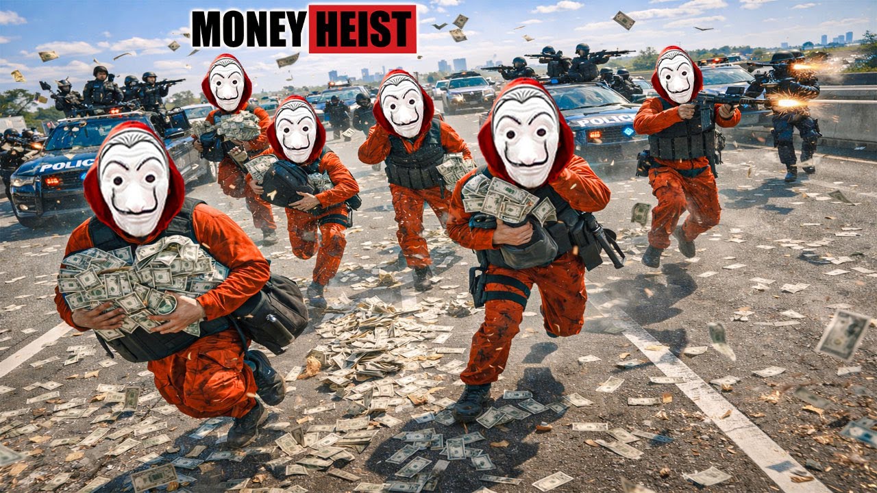 PARKOUR VS MONEY HEIST: Money Heist Breaches Police Base for Rescue Run | Epic POV