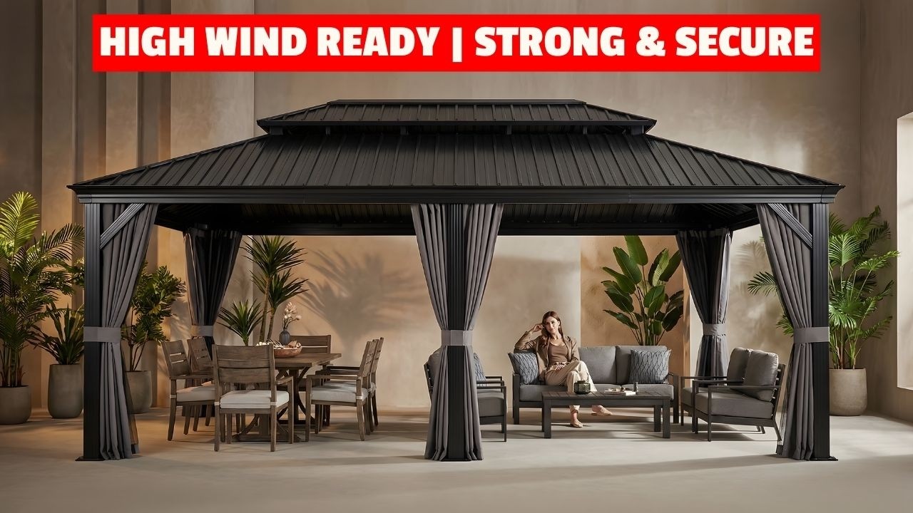Top 5 Gazebos for High Winds in 2026 | Strong, Secure, Storm Ready Picks