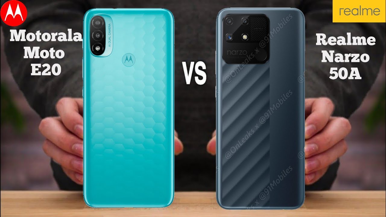 Motorola Moto E20 Vs Realme Narzo 50A