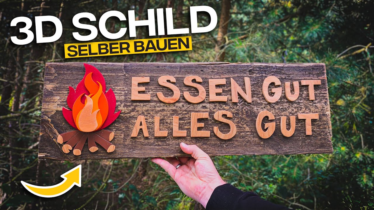 3D Holzschild selber bauen mit der Dekupiers&auml;ge - Tom Siesing x Woodtomsky
