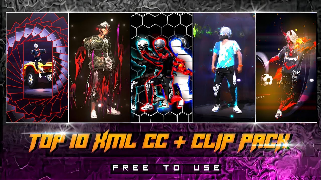 TOP CLIPS + XML + CC PACK FREEFIRE PREMIUM PACK