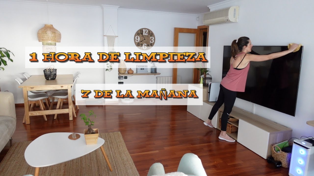1 hora de limpieza a las 7 de la mañana