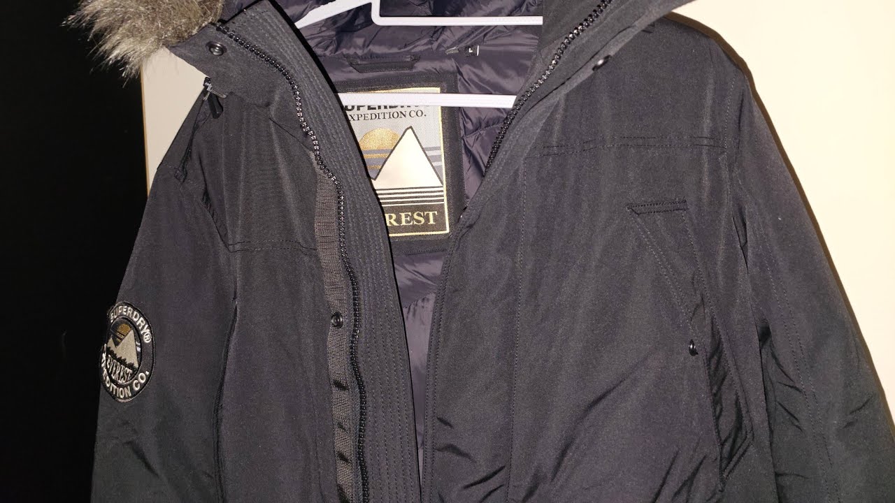 Superdry Everest Faux Fur Parka Jacket. Jet Black #jacket #parkajacket #winterjackets