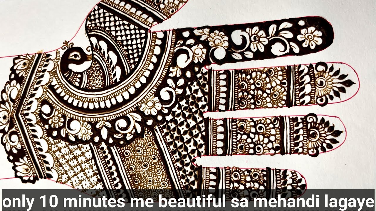 10 minutes me mehandi lagaye/mehandi ki class/sample mehandi kaise lagaye 