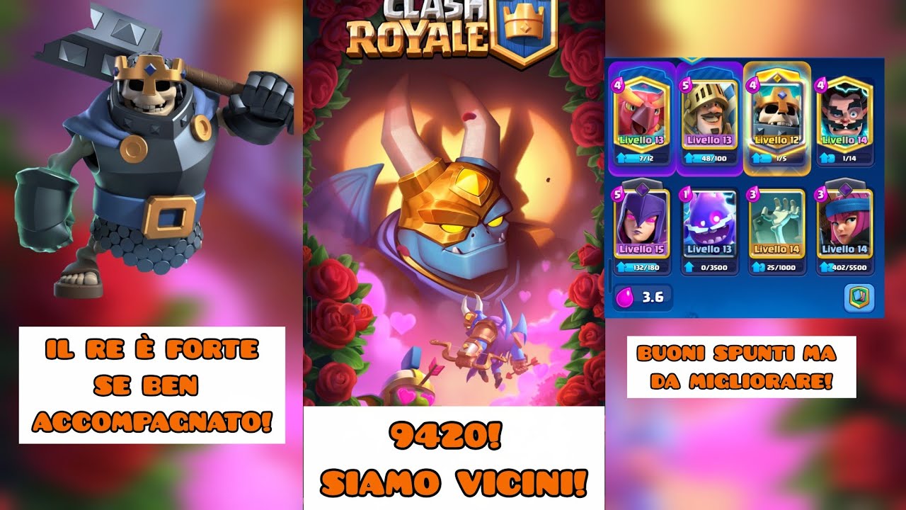 ROAD TO 10K TROFEI EP.5, SIAMO A 9400! IL RE DEGLI SCHELETRI CI AIUTA! MA SERVE DI PIÙ! #clashroyale