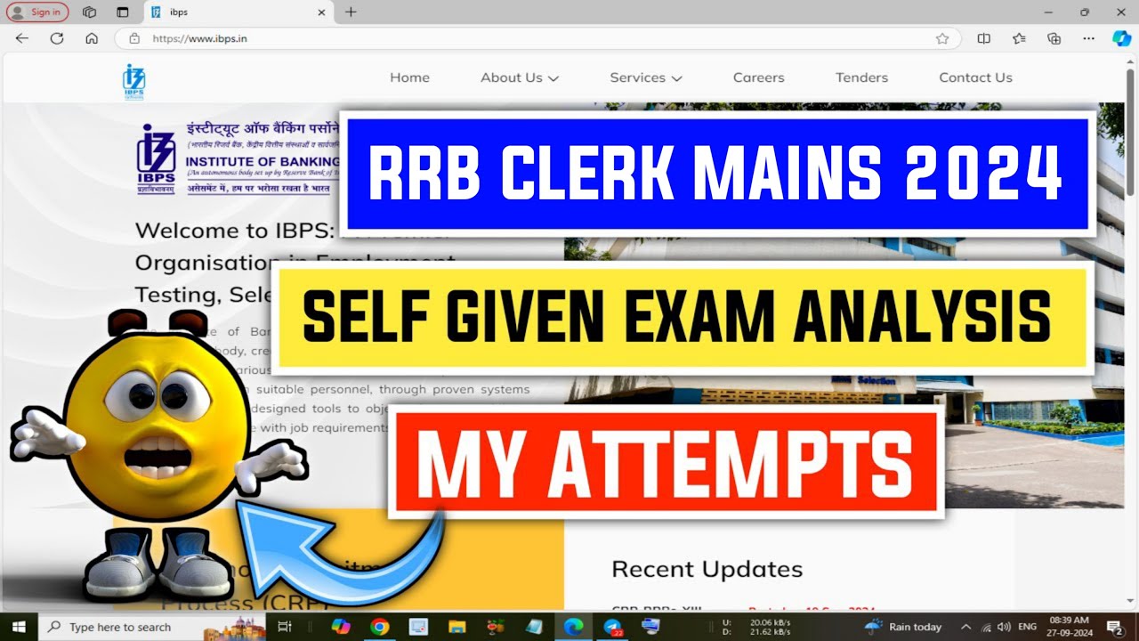 Self Given Exam Analysis IBPS RRB Clerk Mains 2024 - My Attempts