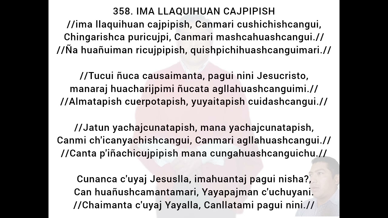 #358. IMA LLAQUIHUAN CAJPIPISH Letra