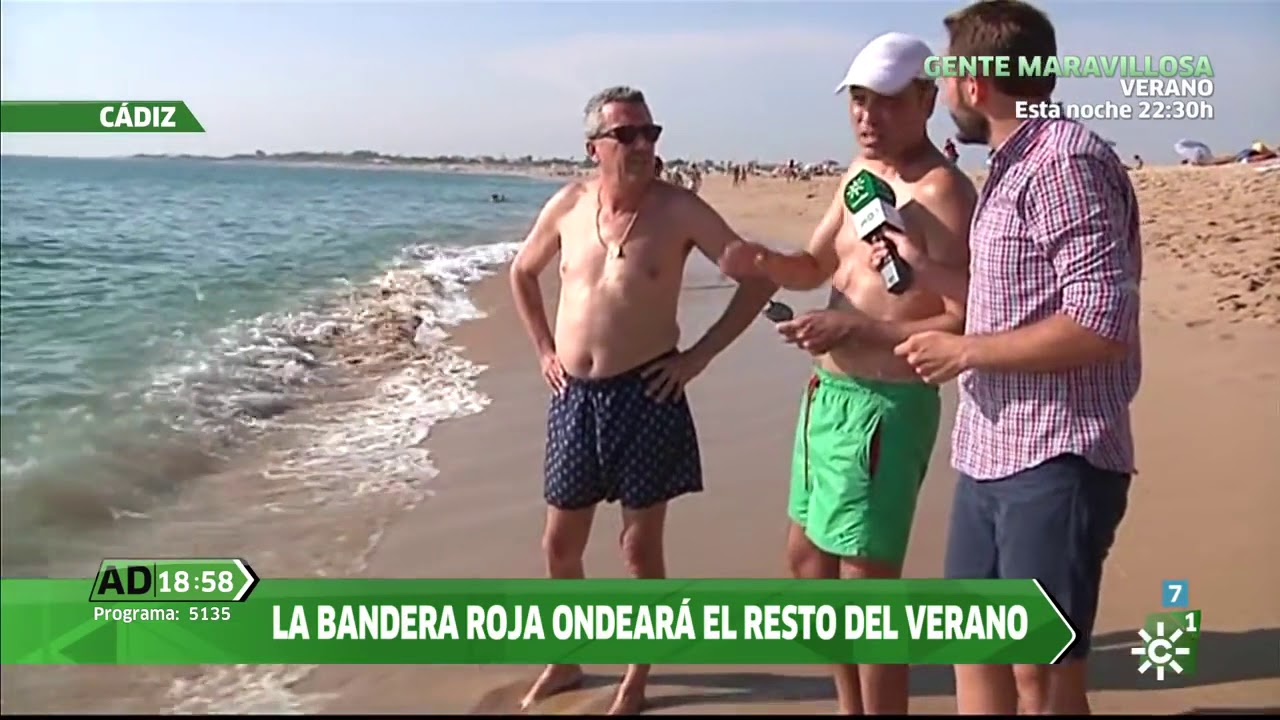 Bandera roja en la playa de Zahora, Trafalgar, Barbate, en Andalucía Directo