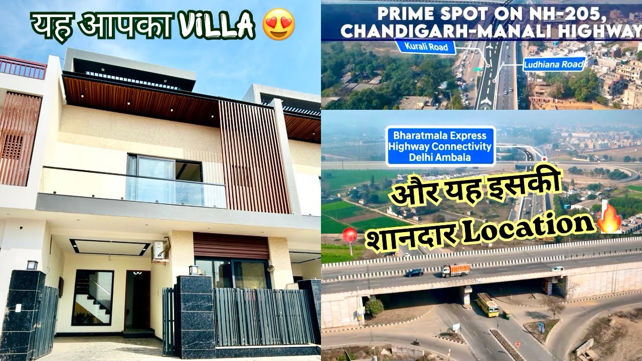 Brand New Modern Duplex Villa for Sale Kurali Road near Amayra - Chandigarh Manali Highway Property 