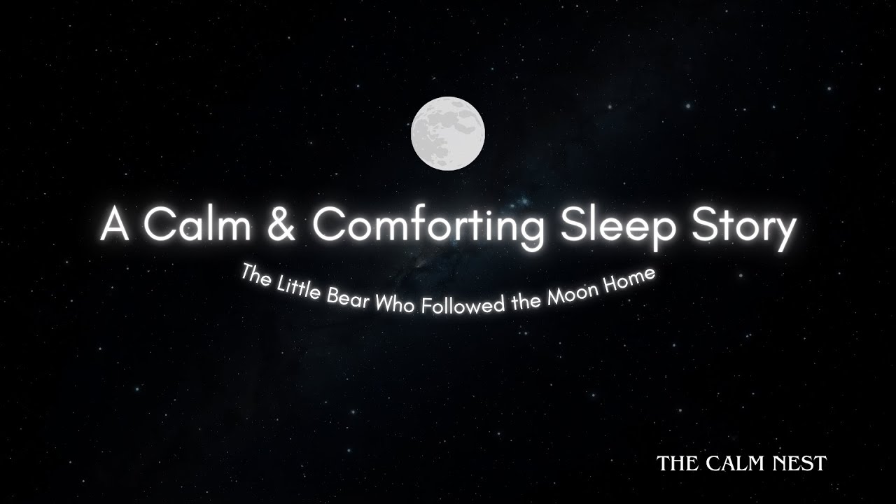 Dark Screen Bedtime Story for Deep Sleep 🌙 The Little Bear Who Followed the Moon Home | Calming
