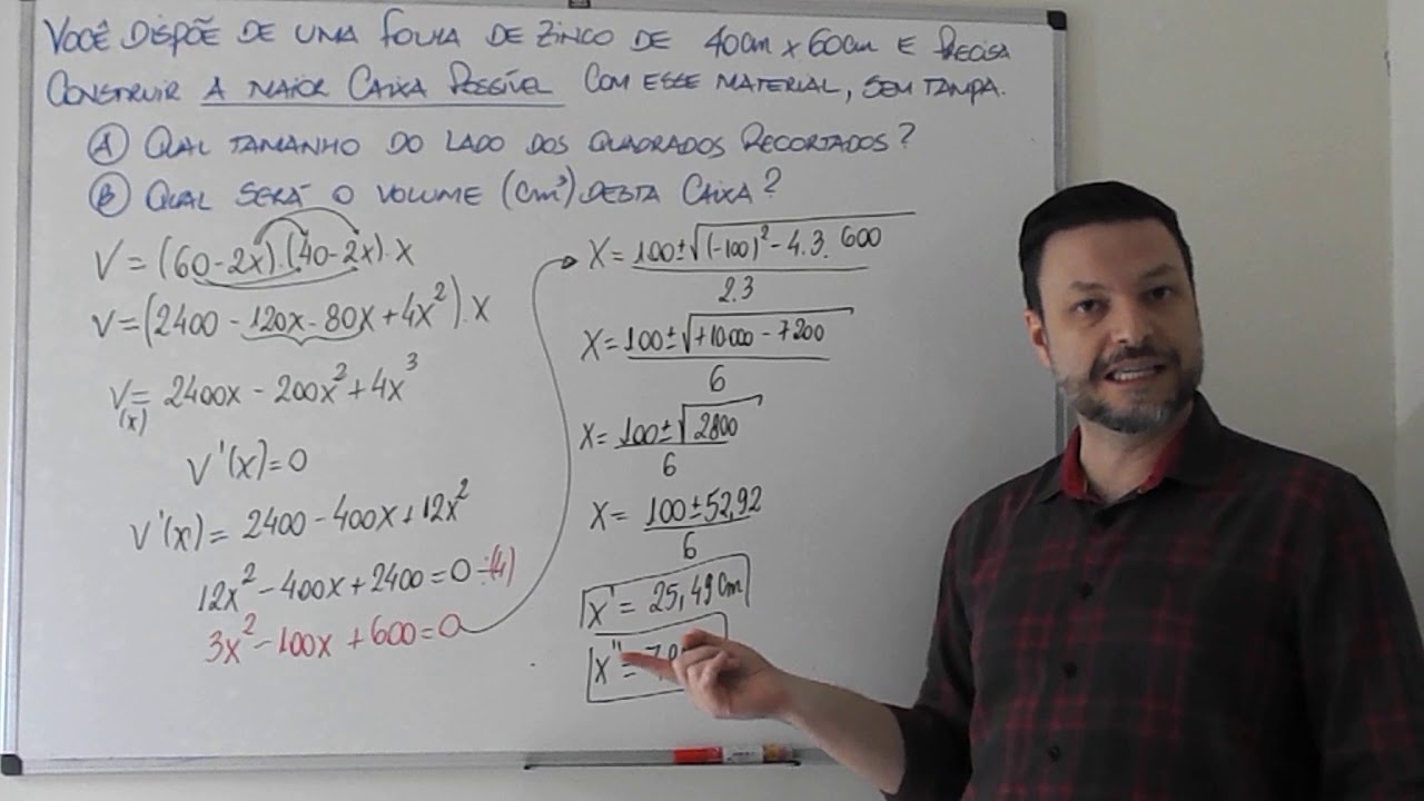 Aplicações da Derivada - Volume