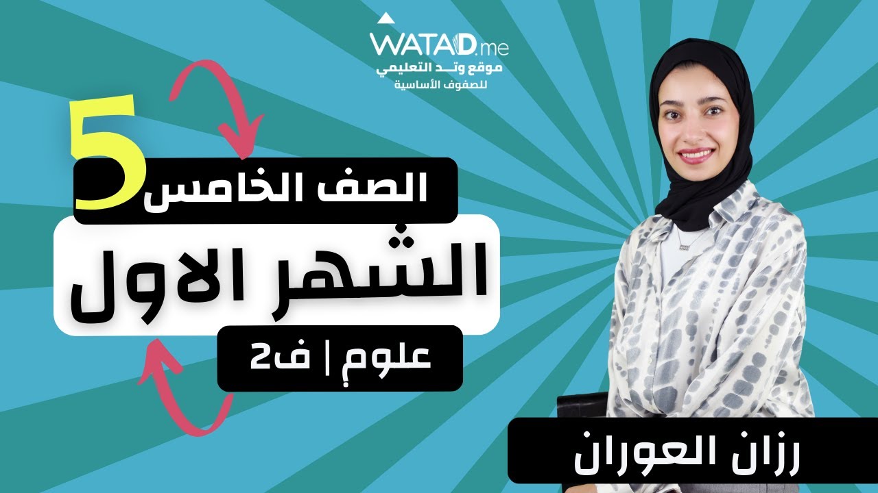 علوم الصف الخامس | مراجعة الشهر الاول | المعلمة رزان العوران