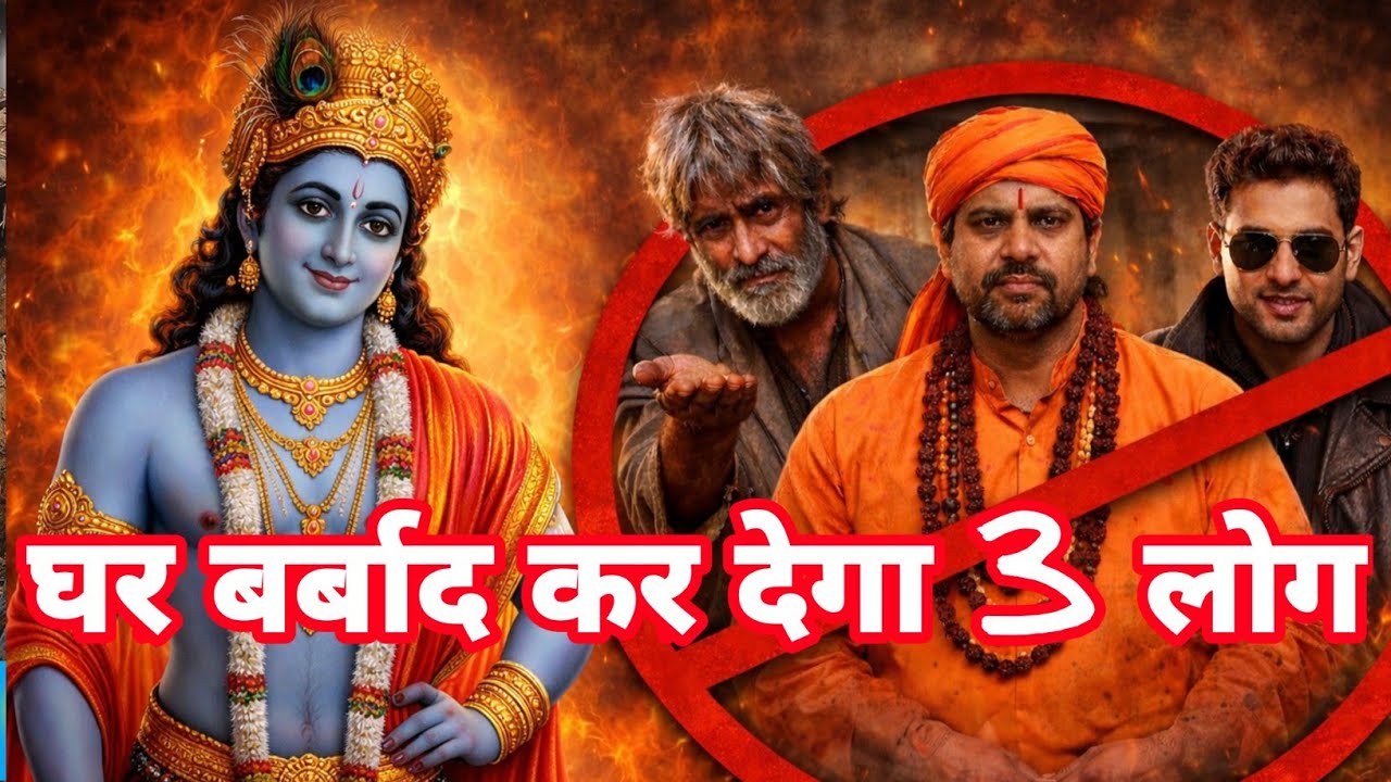 भूलकर भी इन 3 लोगों को घर न लाएं, वरना बर्बाद हो जाएगा सब कुछ! 🔴🔥#krishna  #trendingvideo