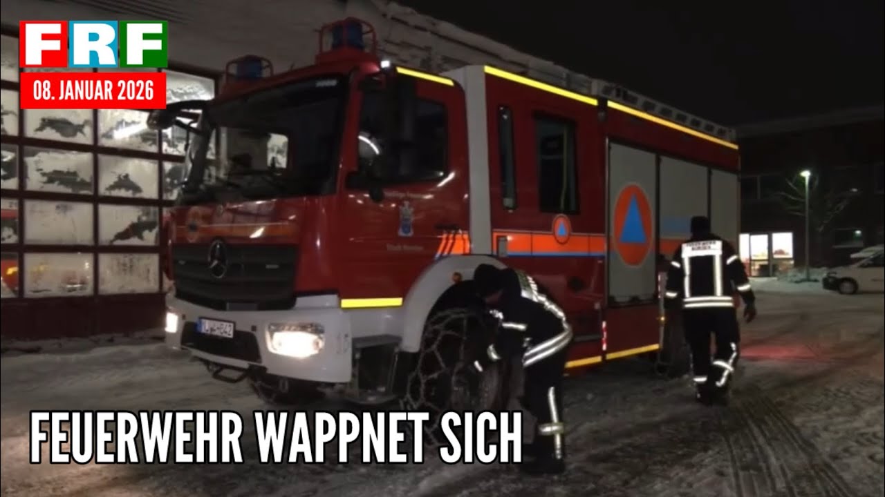Schneesturm im Anmarsch - Feuerwehr mahnt zur Vorsicht und rüstet mit Schneeketten auf