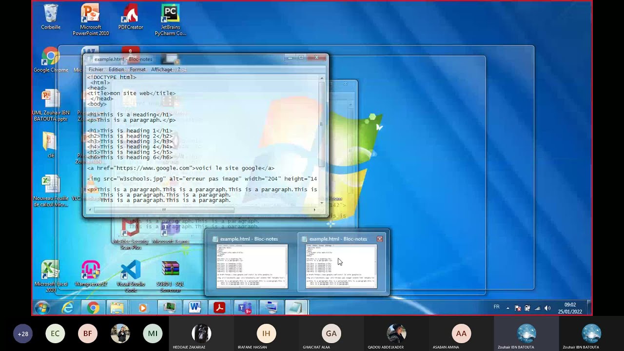 2. HTML5 : Elements et Attributs, Heading et paragraphes