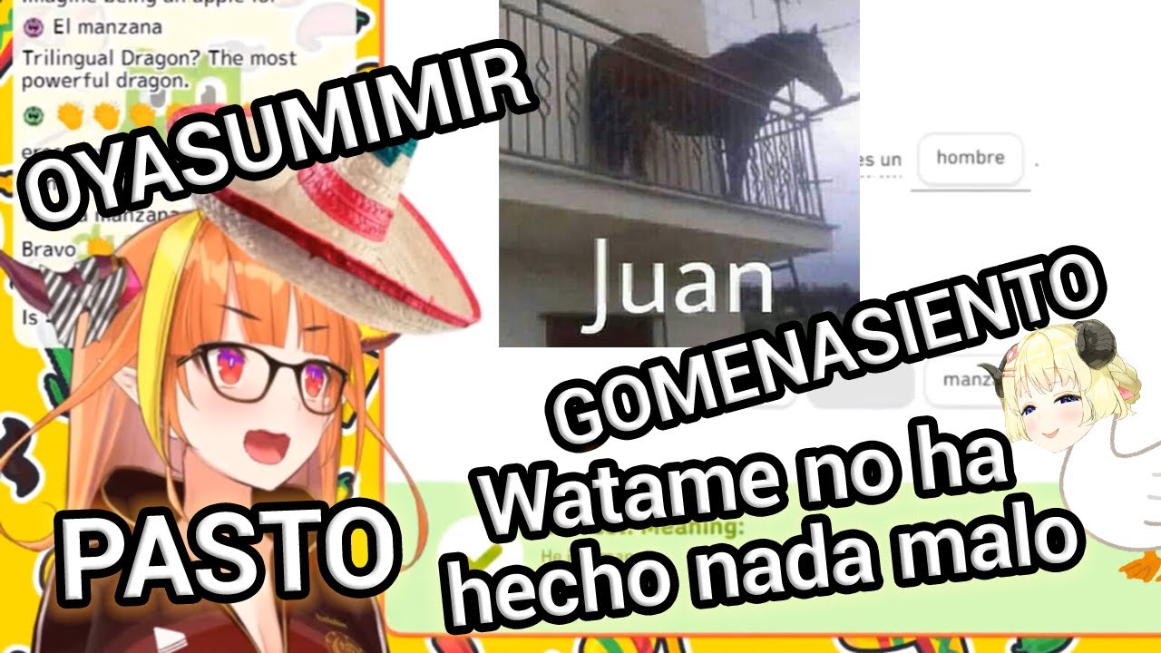 Kiryu Coco aprende frases en Español (Hololive Sub Español)