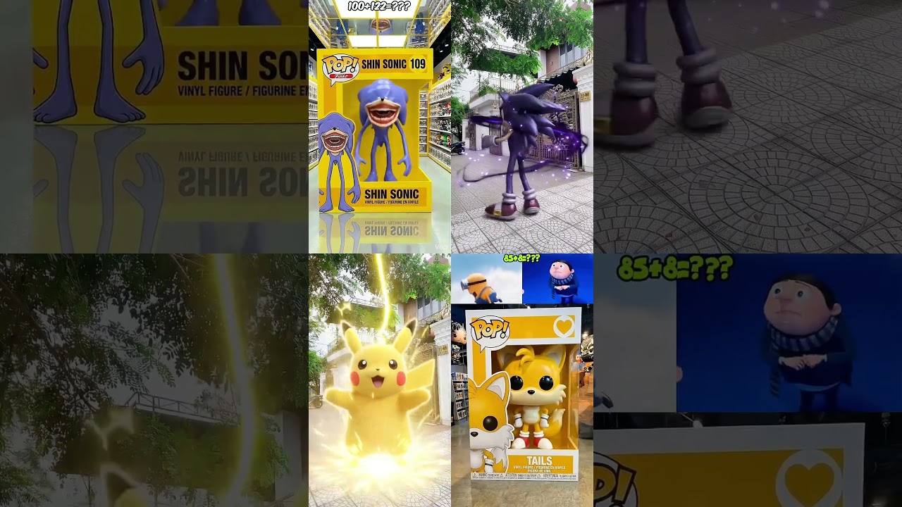 Mario & MINION & Shin Sonic & Knuckles in Life | This ain't build a...Funko pop! 😂😂