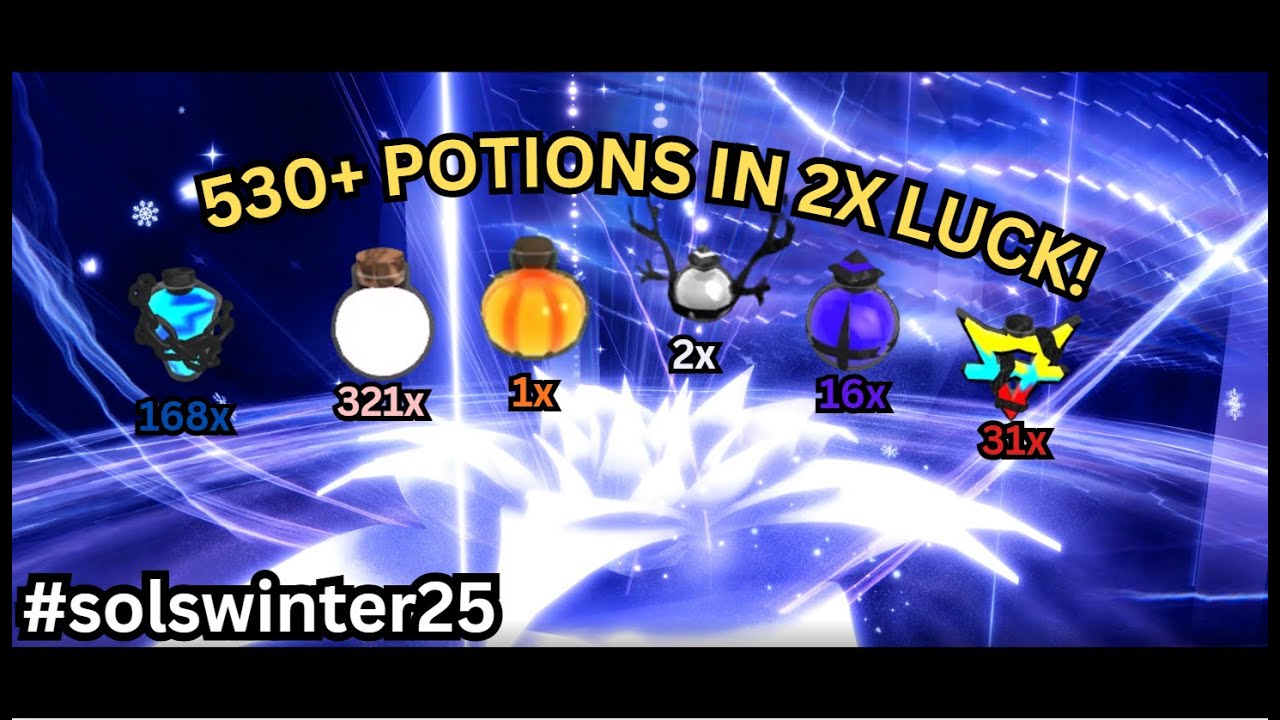 530+ POTIONS IN THE SOLS RNG 2X WINTER EVENT