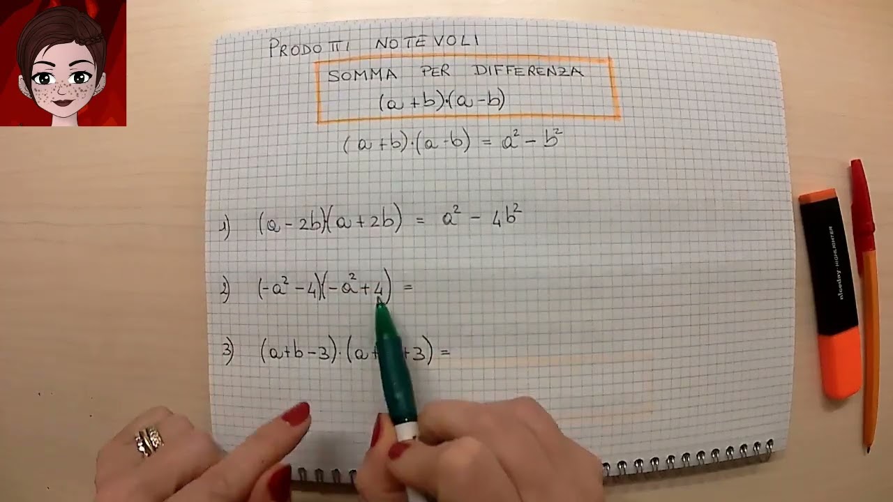 Prodotti Notevoli Somma per Differenza