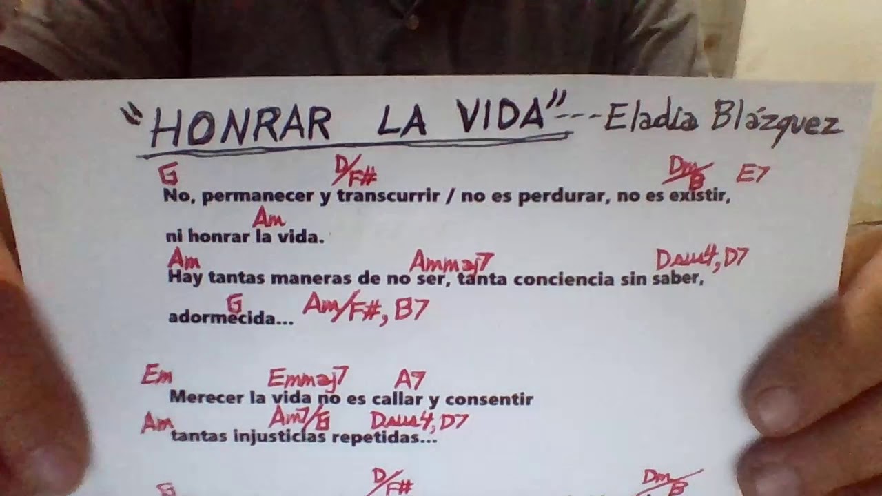HONRAR LA VIDA  Eladia Blázquez  COVER