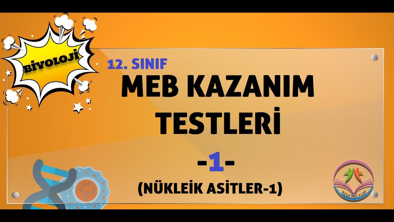 Biyoloji MEB kazanım kavrama testleri 12. sınıf -1- (Nükleik asitler-1)