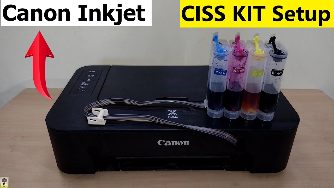 CISS Kit Installation in Canon INKJET Printer | How to setup Ciss Kit in Canon TS207 & TS307 Printer