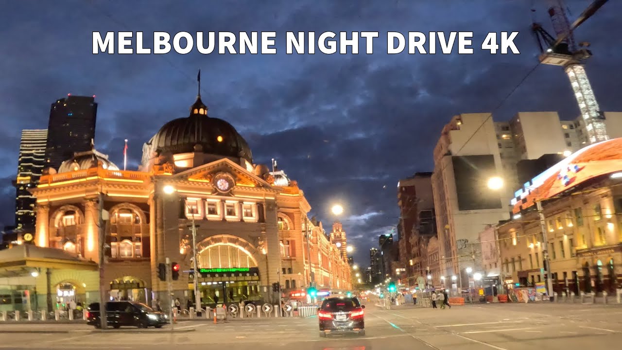 🌙🌃 Melbourne City Night Drive In Mesmerising 4K! | Ishraj S. Inderjeet