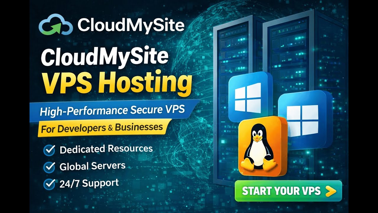VPS-хостинг CloudMySite | Высокопроизводительный и безопасный VPS для разработчиков и бизнеса