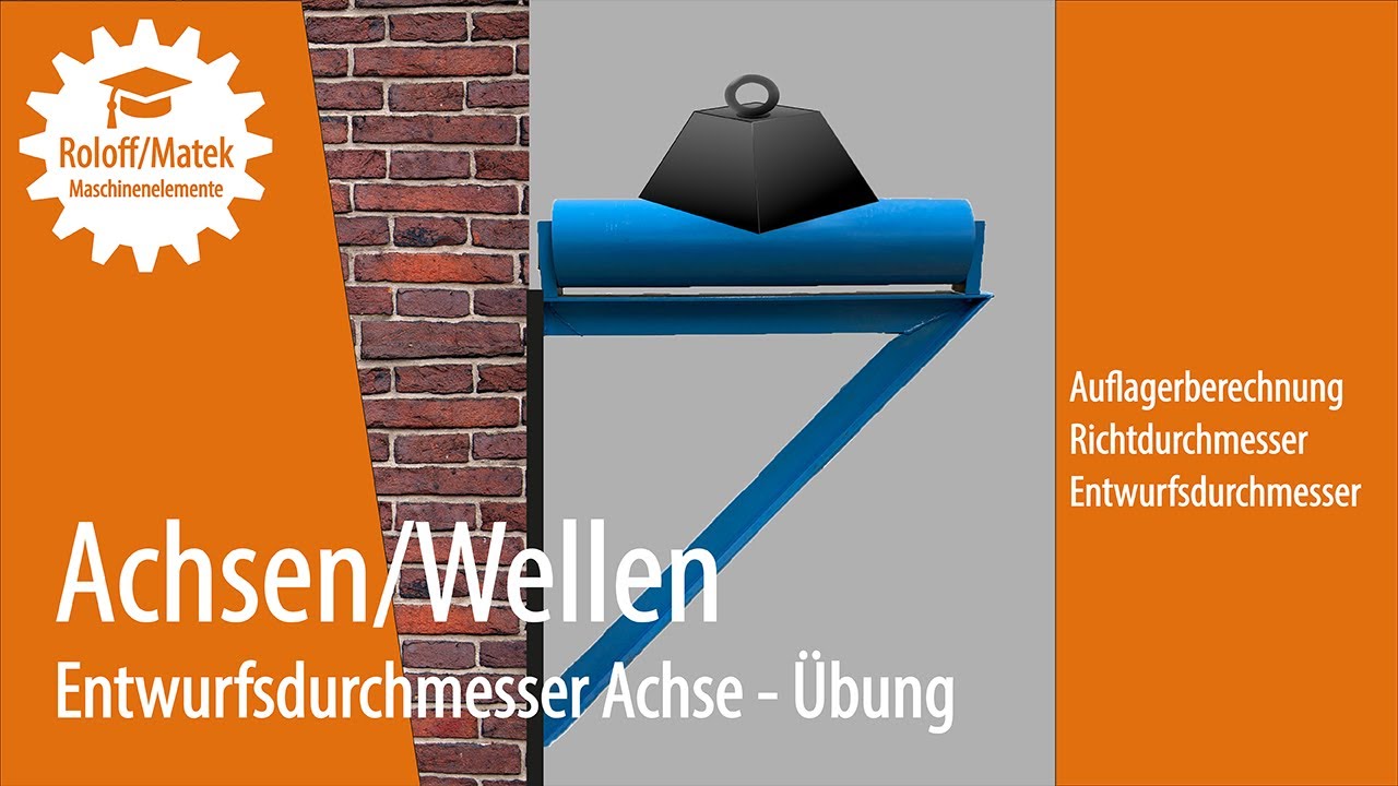Achsen/Wellen: Entwurfsdurchmesser Achse Übung 1