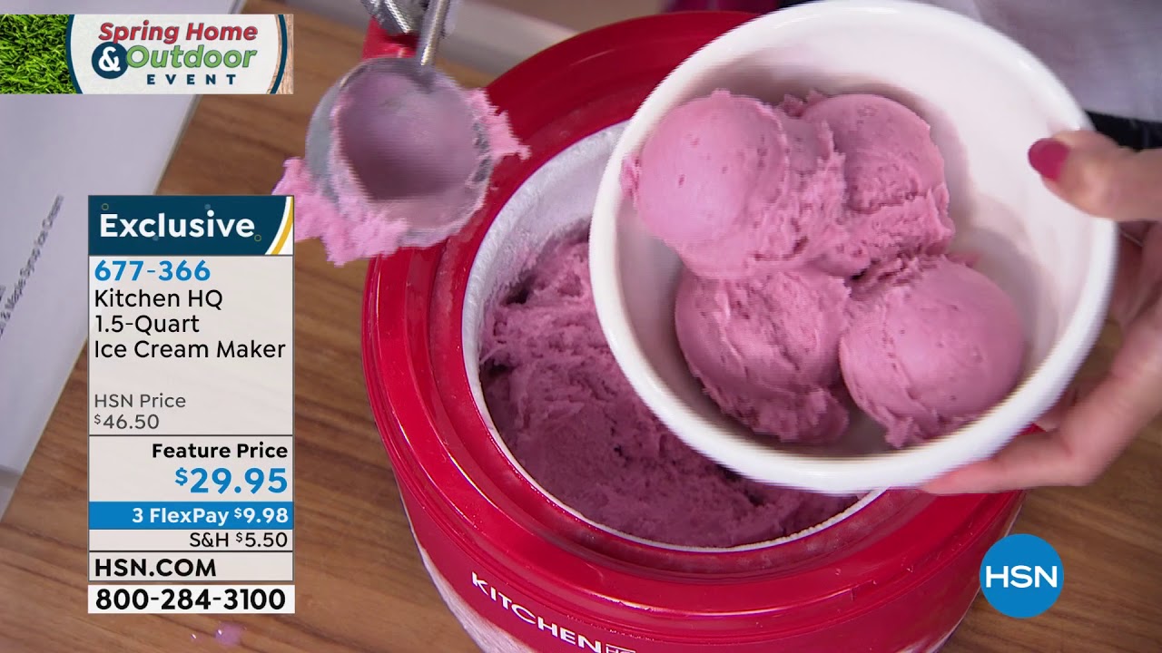Kitchen HQ 1.5Quart Ice Cream Maker
