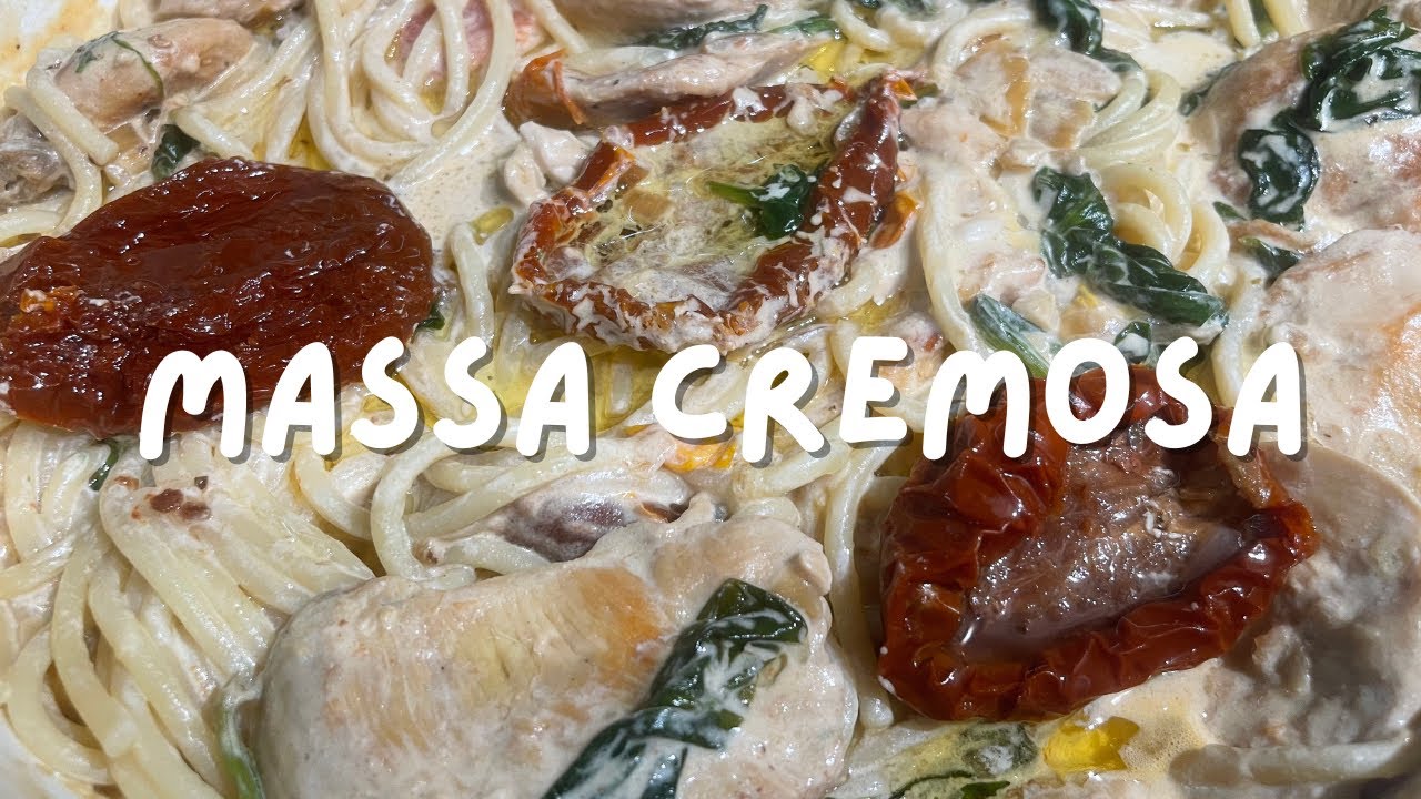 A MELHOR RECEITA DE MASSA CREMOSA COM PEITO DE FRANGO ESPINAFRES E MOLHO BRANCO QUE J&Aacute; COMI 