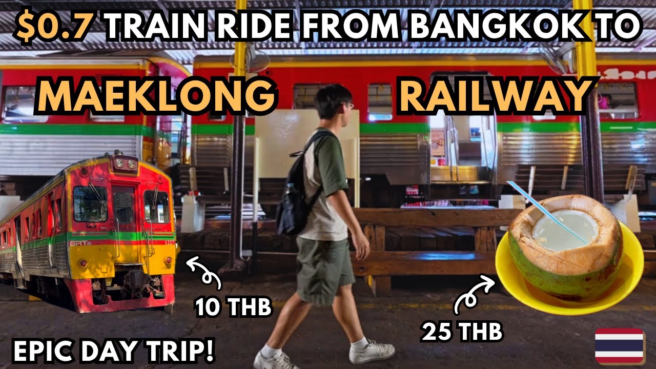 Stop Wasting Money on Day Tours! Take the $0.70 (23 THB) Train & Ferry to Maeklong Railway Market 🇹🇭