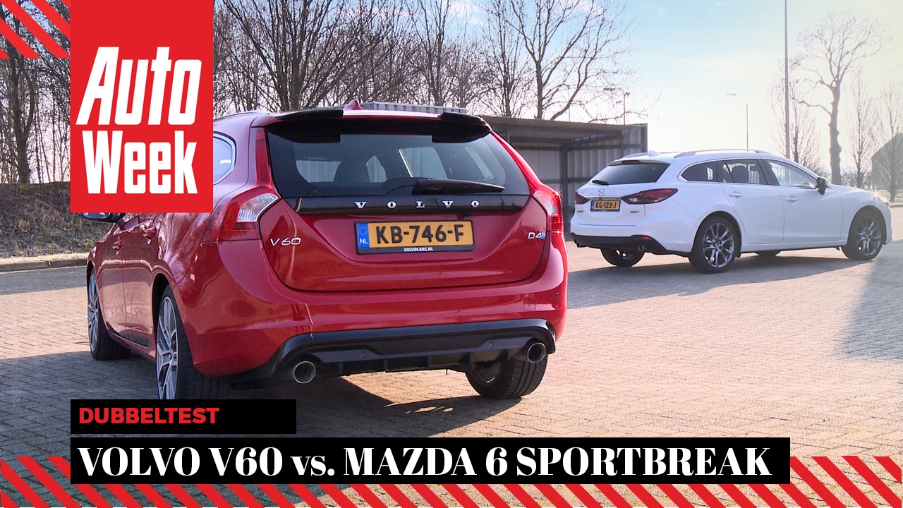 Mazda 6 Sportbreak vs. Volvo V60 - AutoWeek Dubbeltest