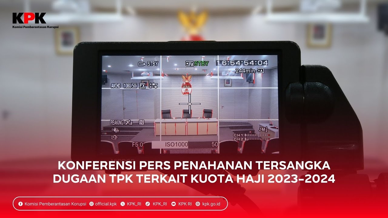 KONFERENSI PERS PENAHANAN TERSANGKA DUGAAN TPK TERKAIT KUOTA HAJI 2023-2024