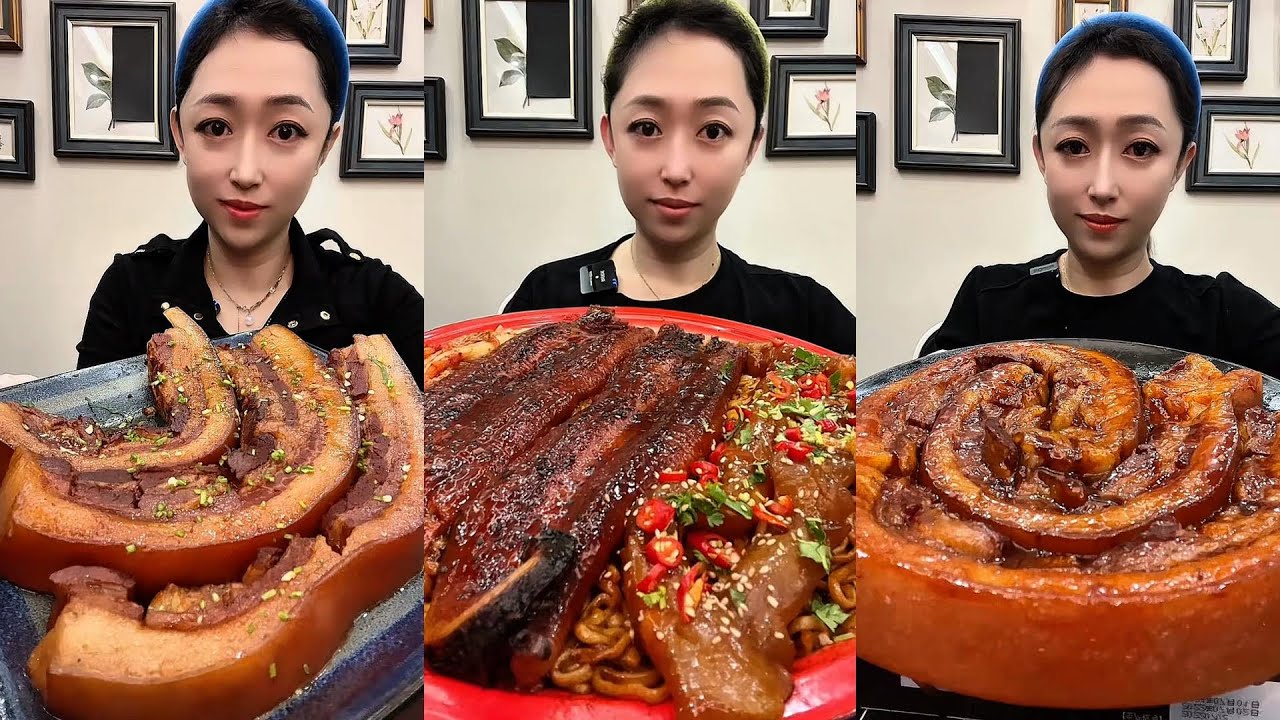 【ASMR】【MUKBANG】 DELICIOUS 東坡肉 - PORK BELLY EATING SHOW | CHINESE FOODS