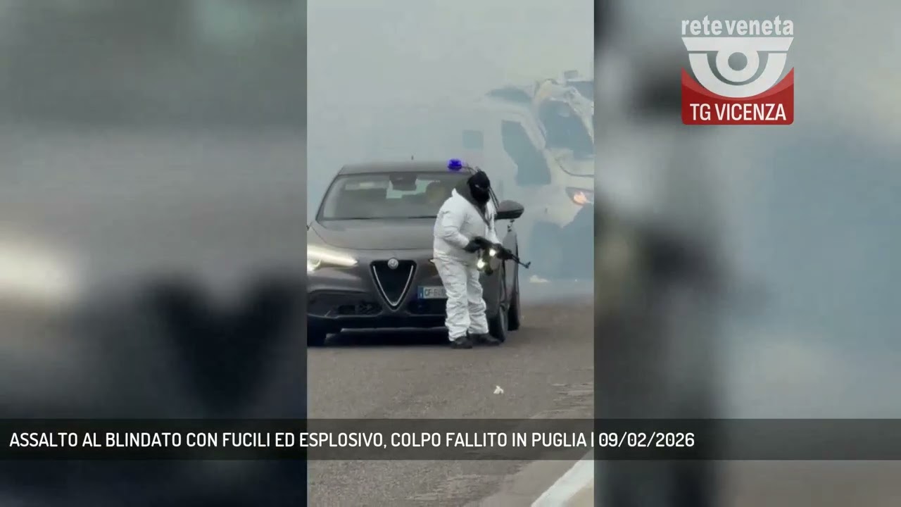 ASSALTO AL BLINDATO CON FUCILI ED ESPLOSIVO, COLPO FALLITO IN PUGLIA | 09/02/2026