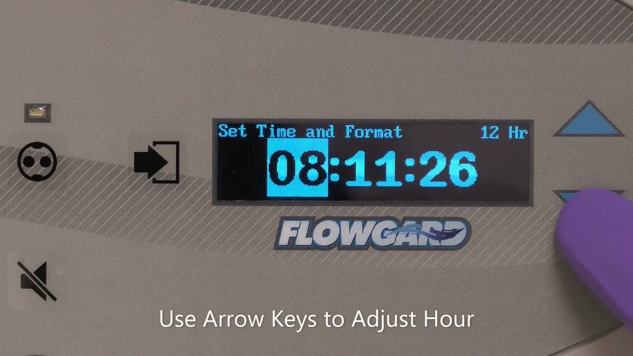Setting the Time of Day on the FlowGard Control System (Biosafety Cabinet Class II Type A2)